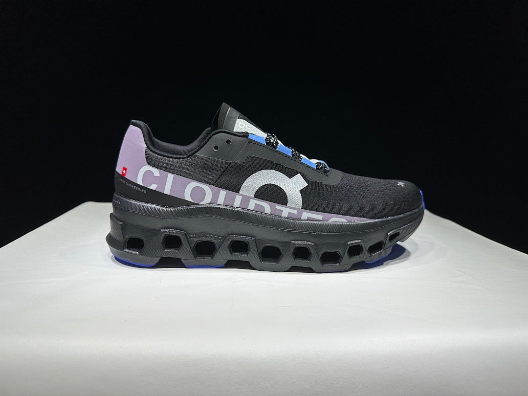 On Cloudmonster Cloud X Sneakers Black Purple Blue