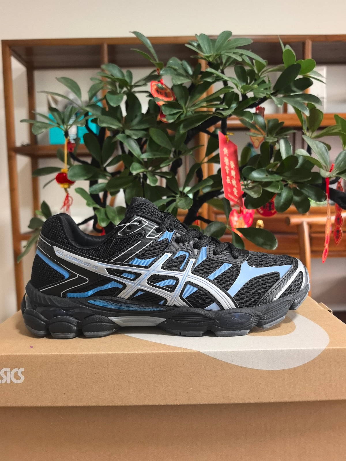 ASICS GEL-Quantum 15 Black Blue Silver Sneakers