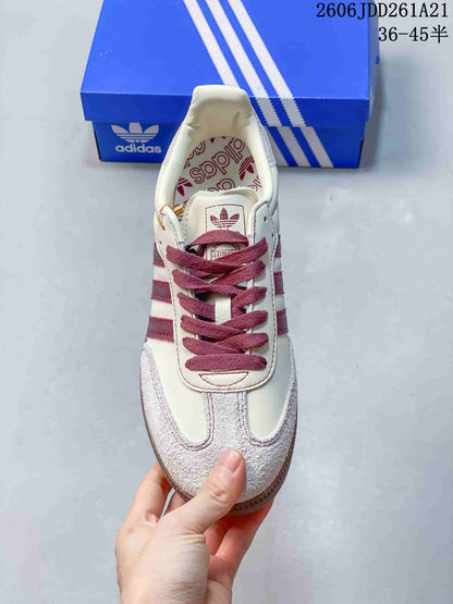 adidas Samba OG Sneakers White and Burgundy