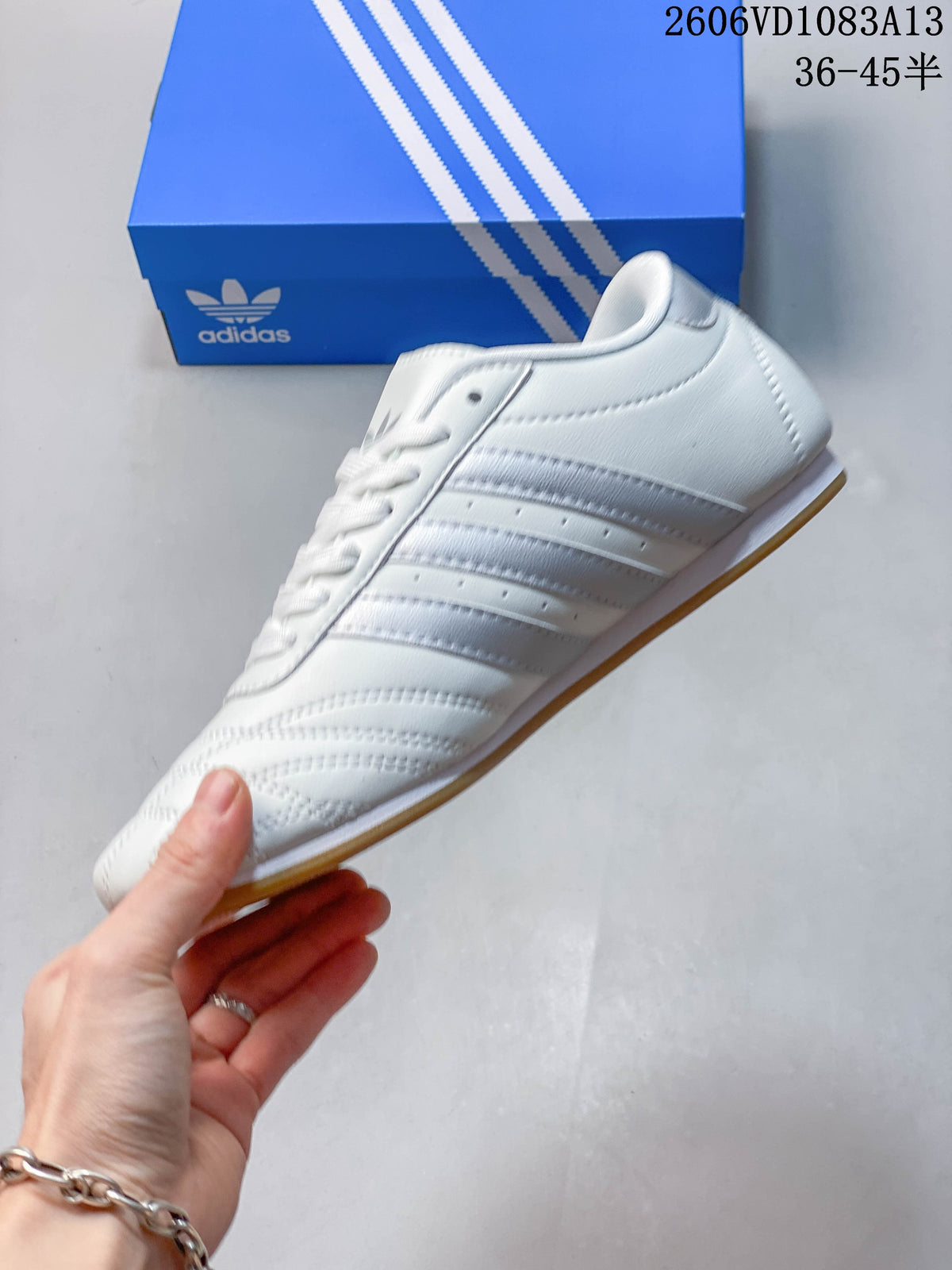 adidas Originals Taekwondo Sneakers, White and Silver
