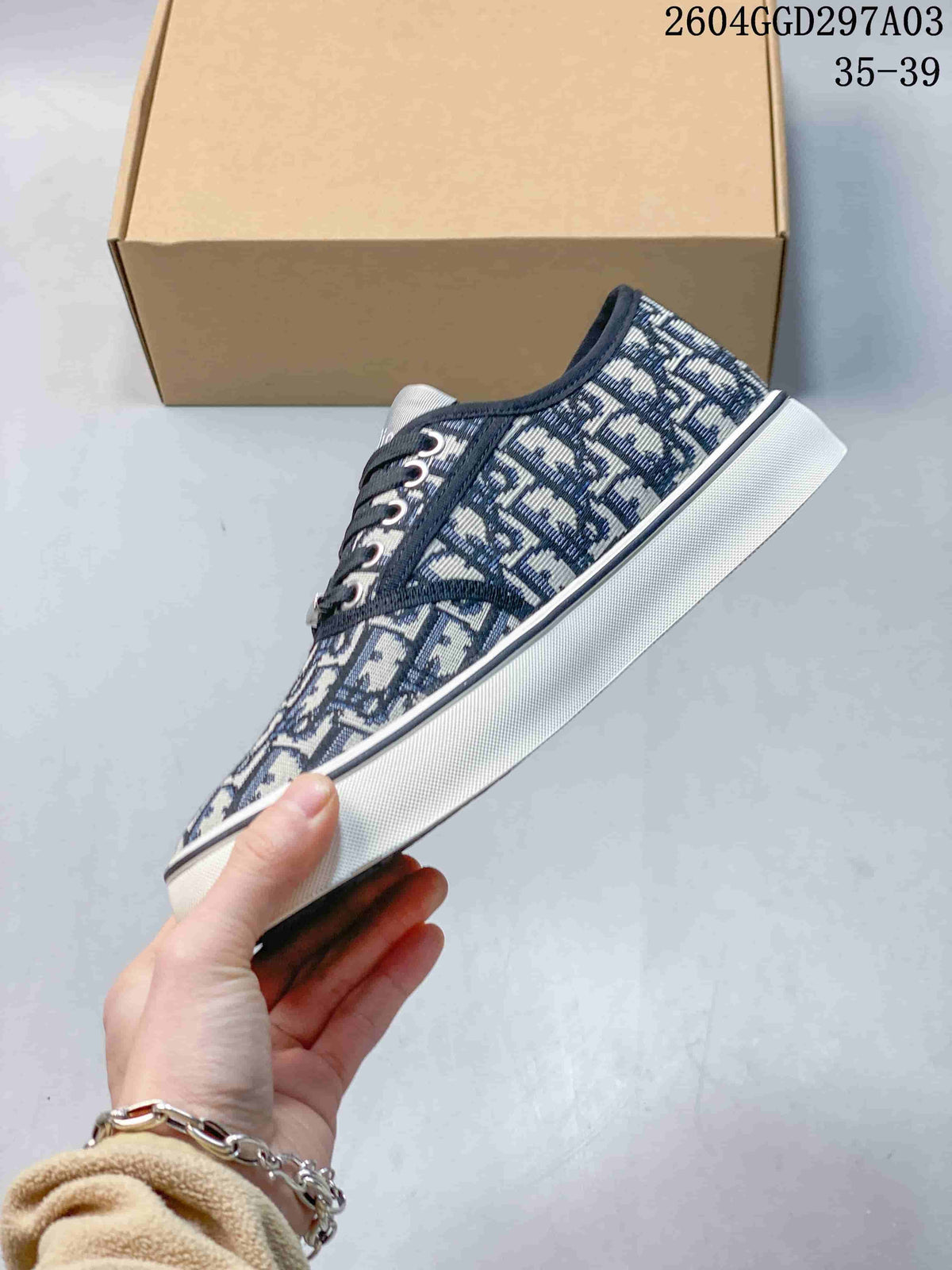 Dior Saltwind Low-Top Sneakers in Navy Monogram