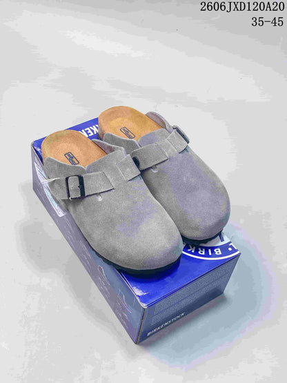 Birkenstock Boston Suede Clog in Gray