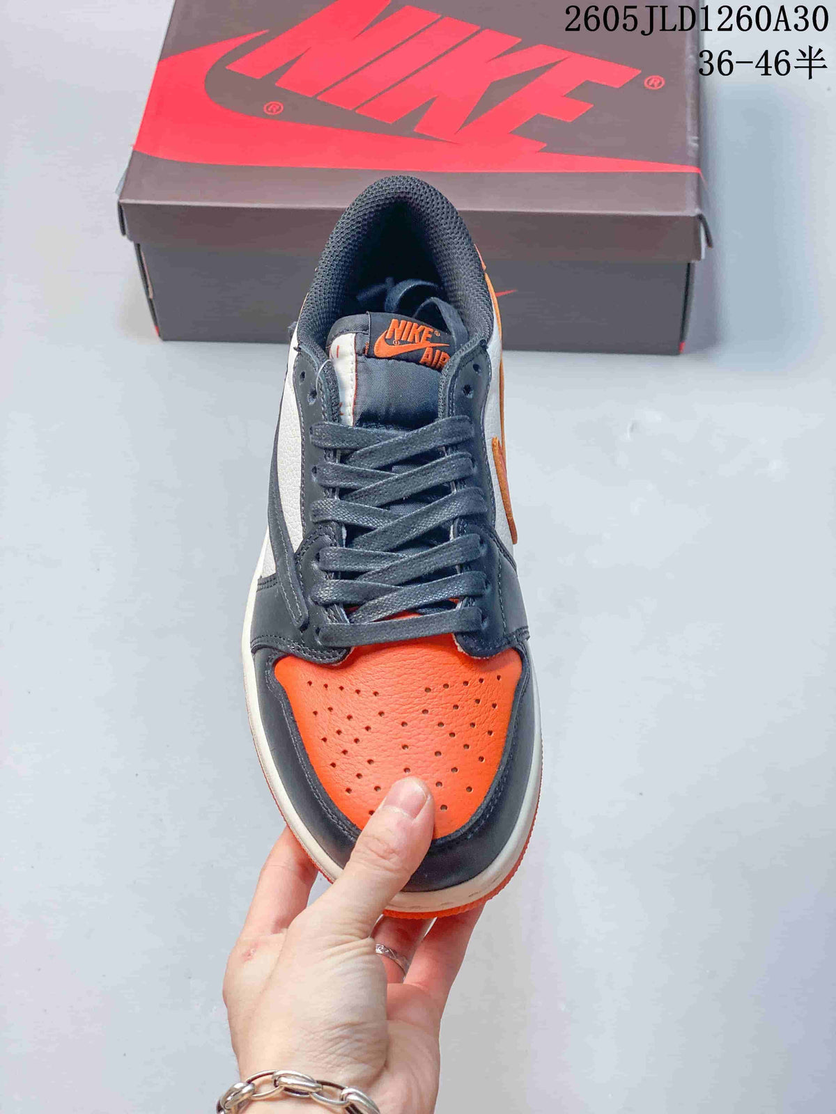 Jordan Air Jordan 1 Low Sneakers, Orange, White & Charcoal, CZ0790-005