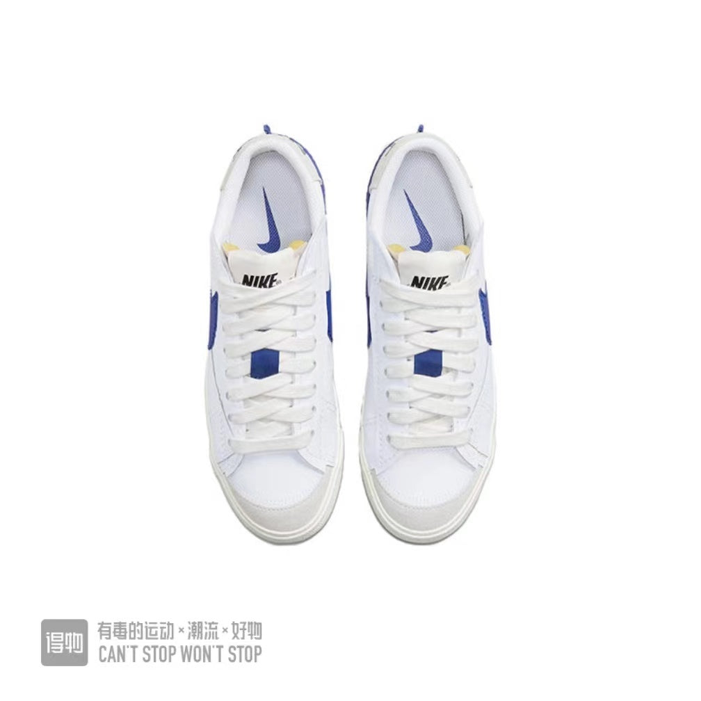 Nike Blazer Low 77 Sneakers in White and Blue