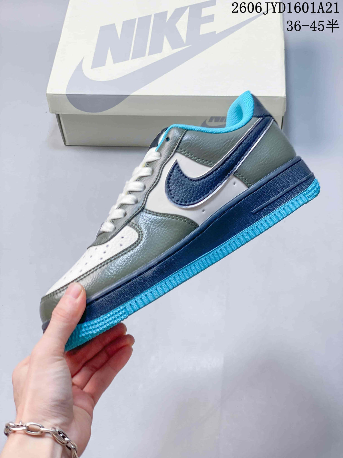 Nike Air Force 1 '07 Low White Green Blue Sneakers