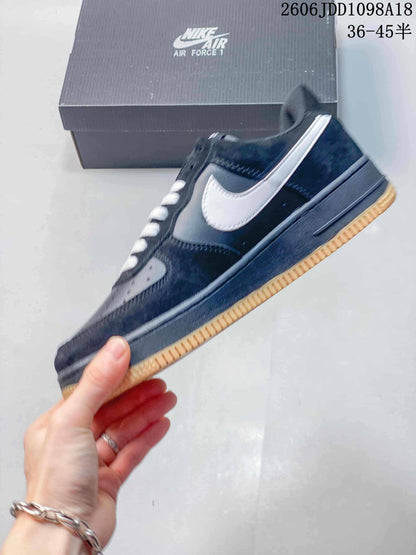 Nike Air Force 1 Low Sneakers Navy White Gum Sole