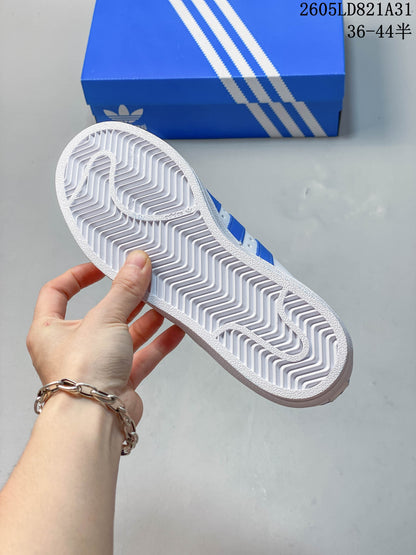 Adidas Superstar Sneakers White and Blue 2605LD821A31