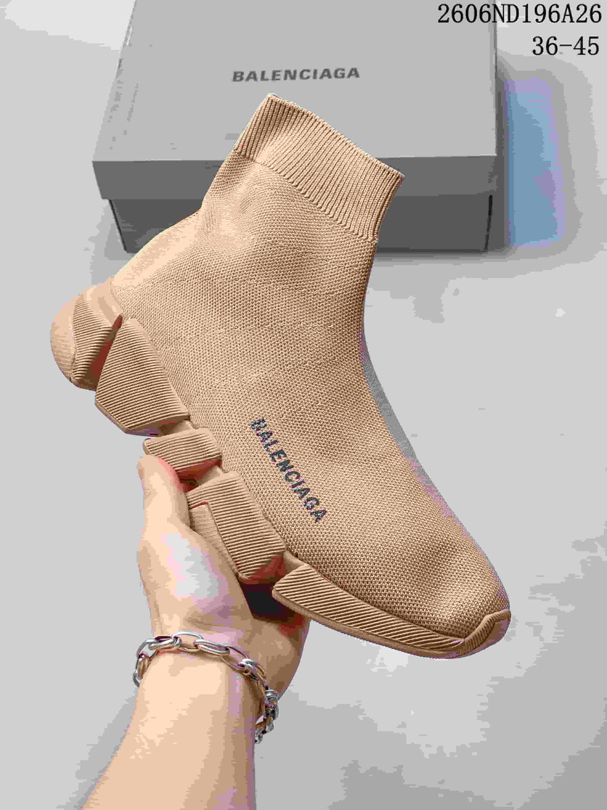 Balenciaga Sock-Style Sneakers in Blush Beige