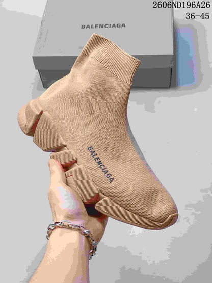 Balenciaga Sock-Style Sneakers in Blush Beige
