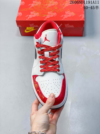 Nike Dunk Low Labubu-Inspired White Red Sneakers