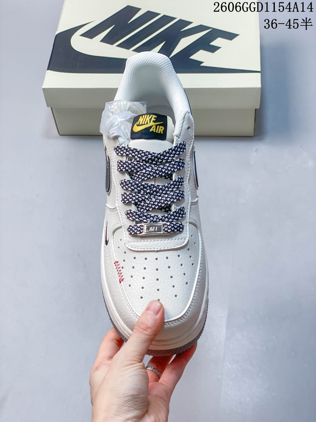 Nike Air Force 1 Low White and Navy Sneakers