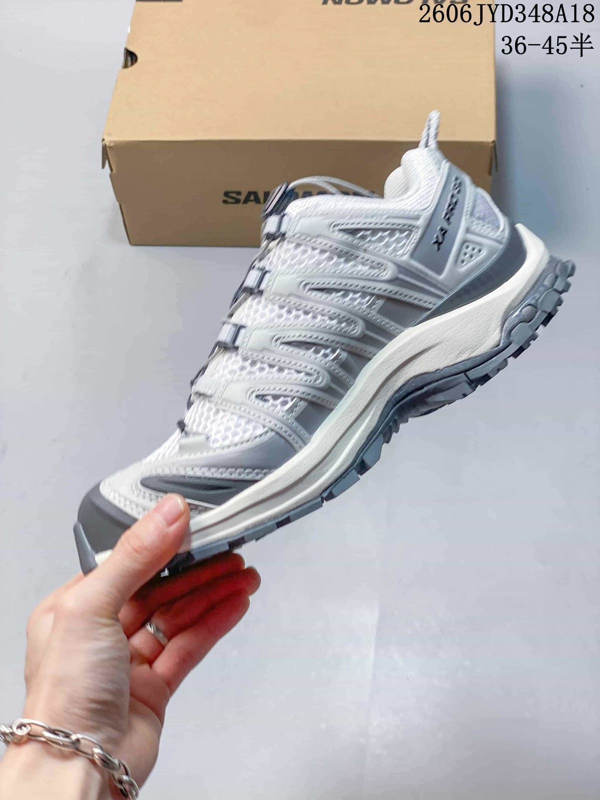 Salomon XT-3D Trail Running Shoes in White and Gray