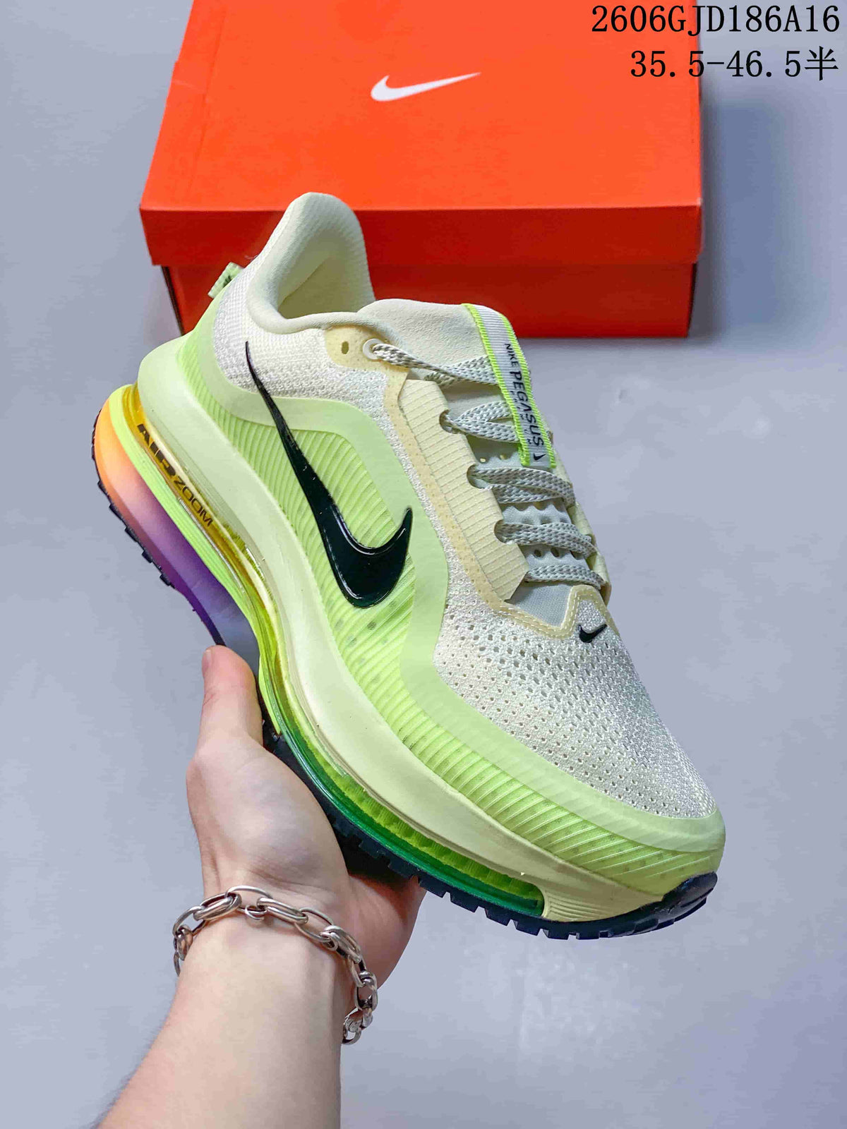 Nike Air Pegasus Premium Sneakers in Ivory and Volt