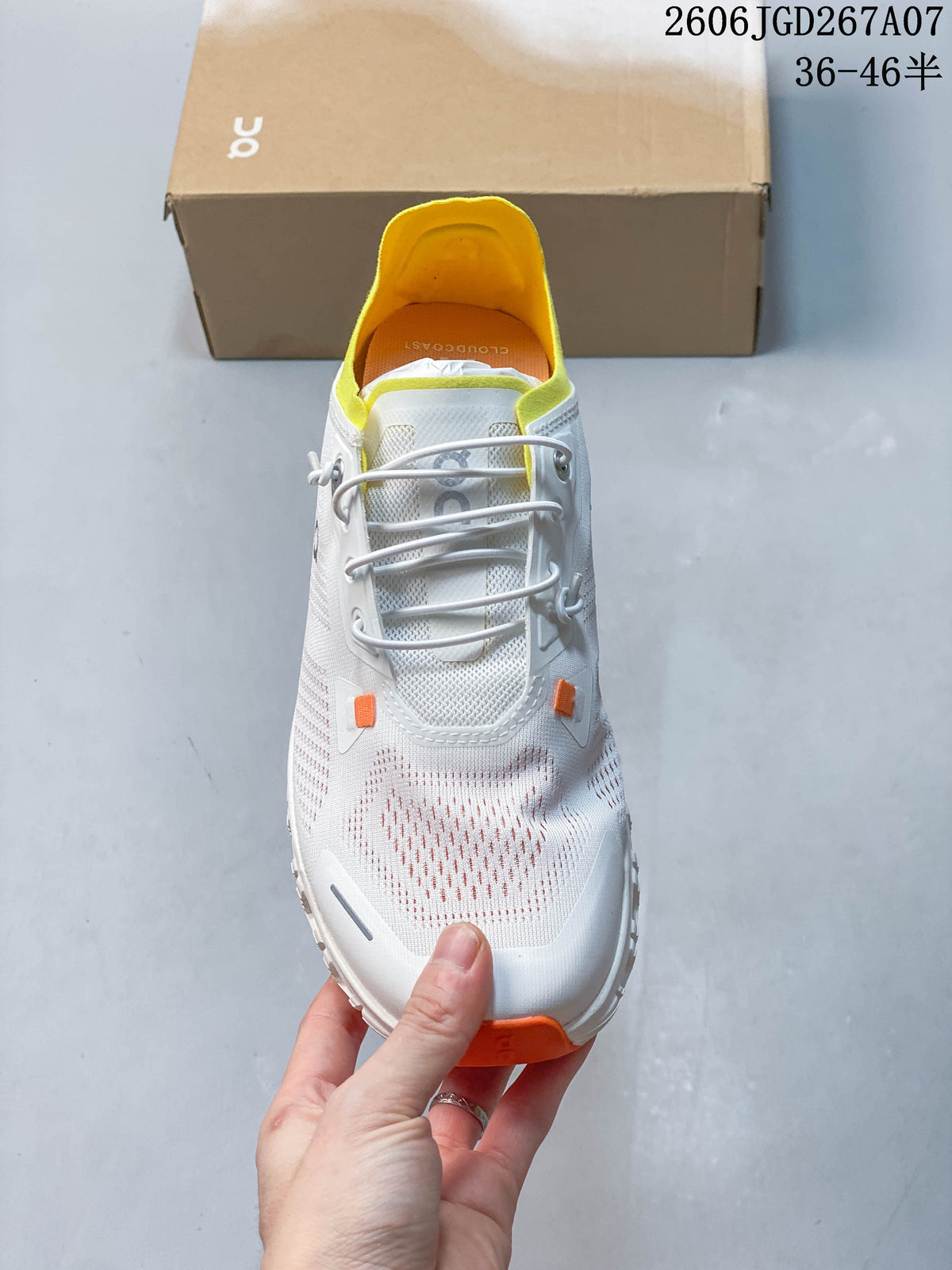 On Cloud 6 Coast Casual Sneakers White Yellow Orange