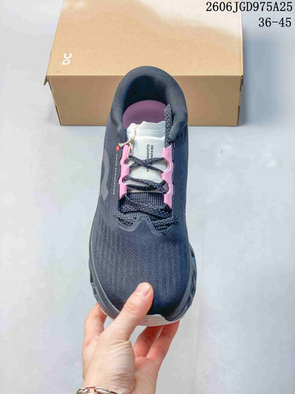 On Cloudmonster 3 Running Shoes, Charcoal and Pink