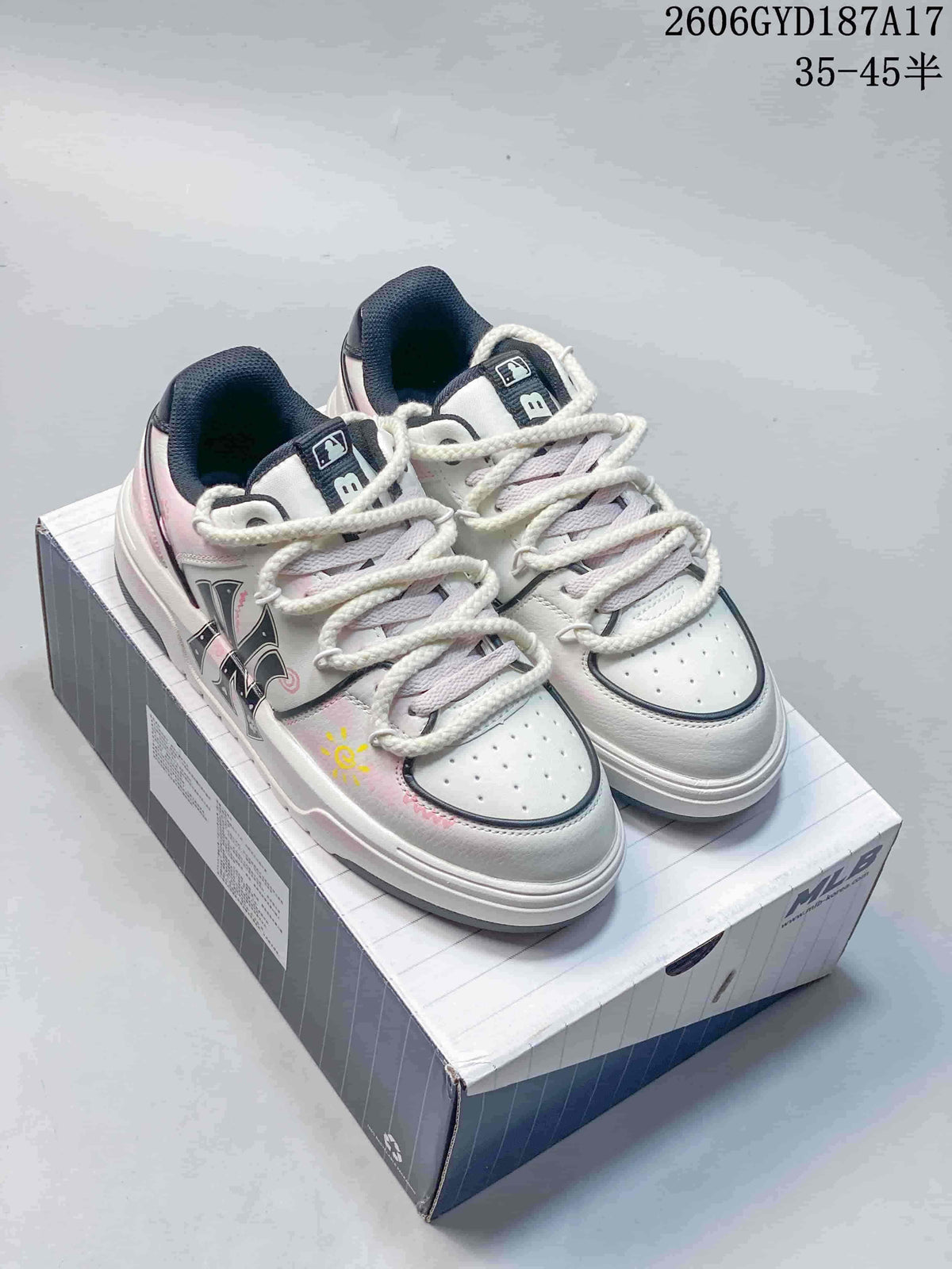 MLB Chunky Liner Low-Top Sneakers White Pink