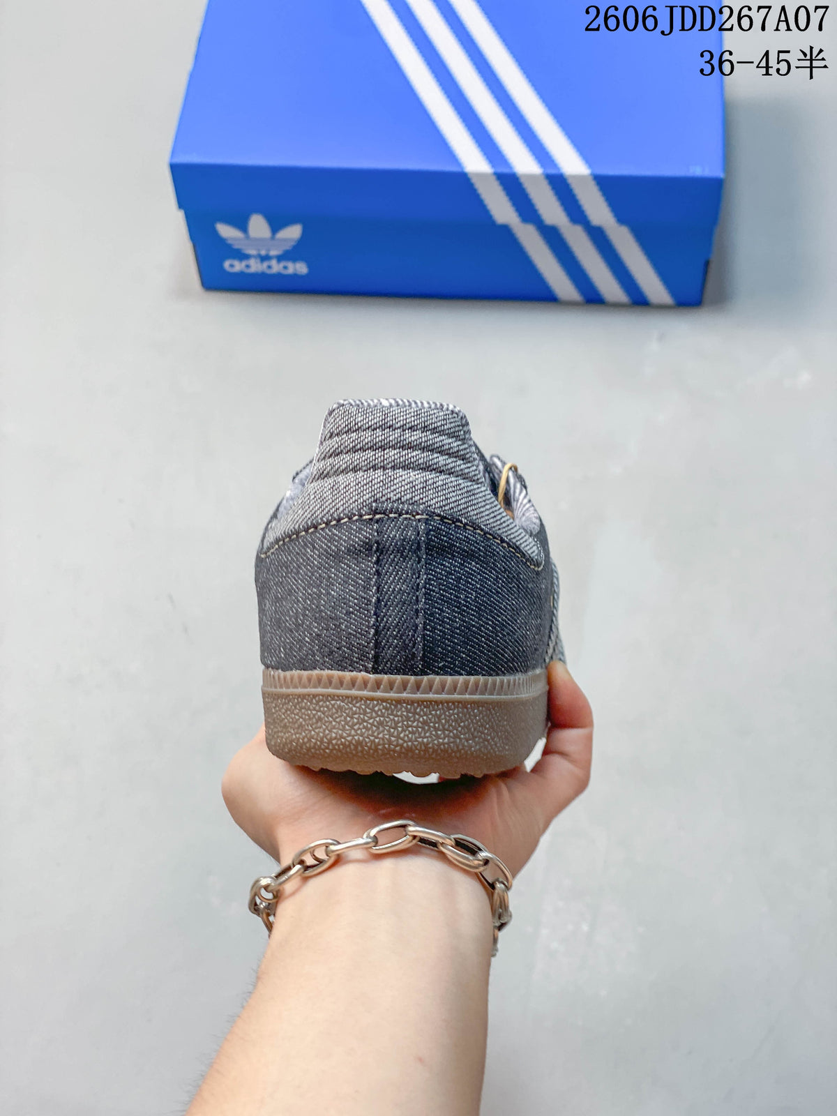 adidas Originals Samba Black Denim Low-Top Sneakers