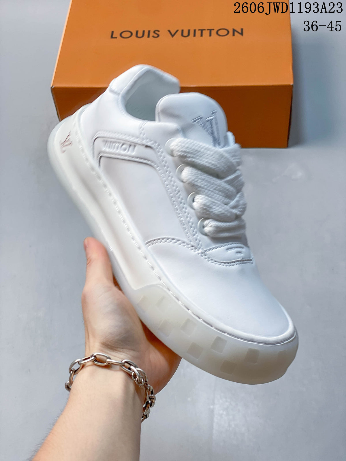 Louis Vuitton Tilted White Low-Top Lace-Up Sneakers