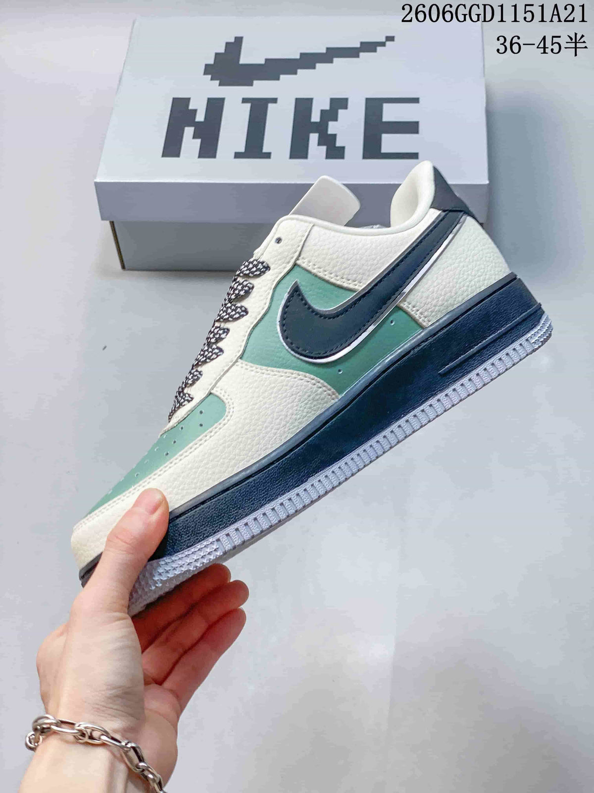 Nike Air Force 1 Low Sneakers in Mint Green and Off-White