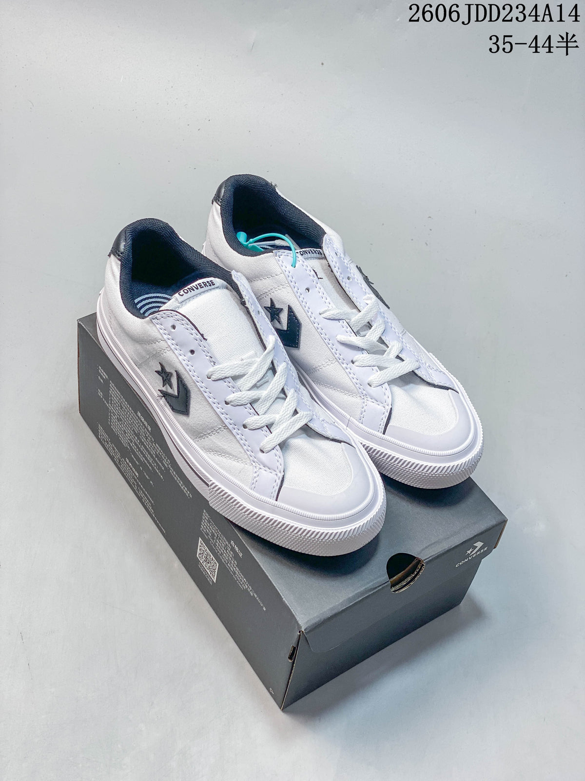 Converse Sport Casual Low-Top Sneakers, White and Navy