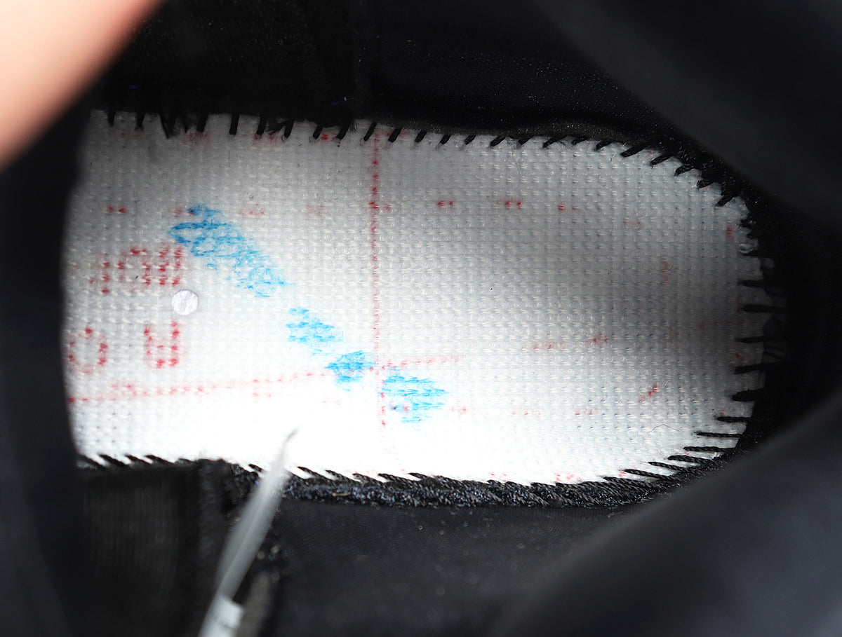 Close-up of the sneaker interior and insole.