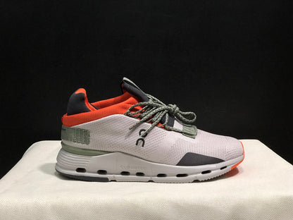 On Cloudnova 1 Sneakers, Silver and Orange