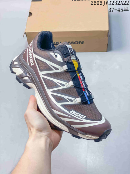 Salomon XT-6 Trail Running Shoes in Brown and Gray