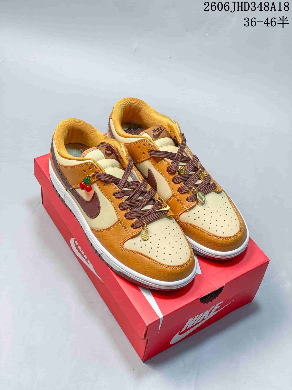 Nike SB Dunk Low Cream and Brown Skate Shoes