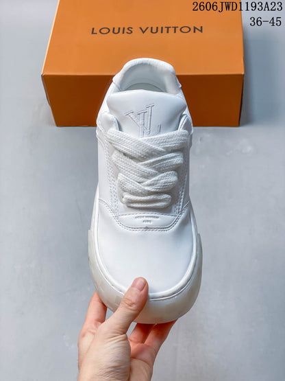 Louis Vuitton Tilted White Low-Top Lace-Up Sneakers