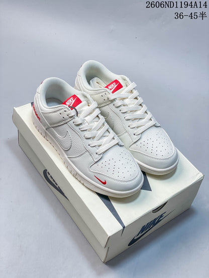 Nike Dunk Low Retro DIY Custom White Sneakers