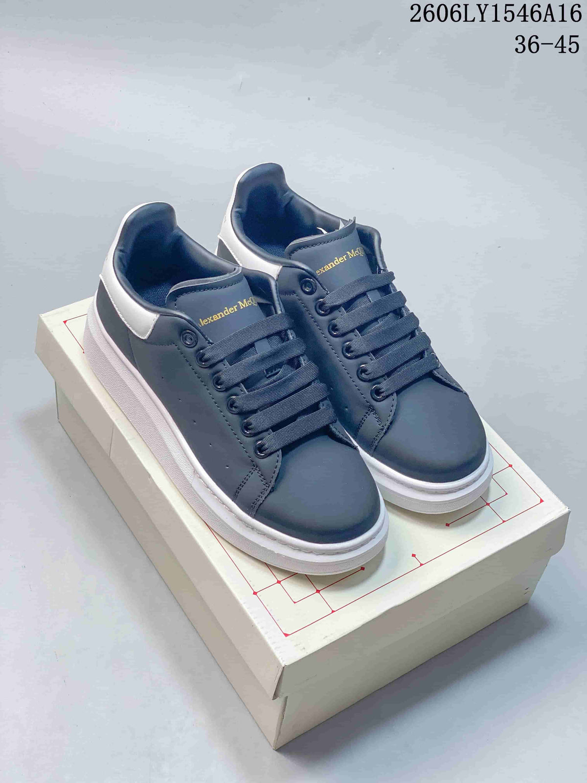 Alexander McQueen Low-Top Sneakers in Navy and White