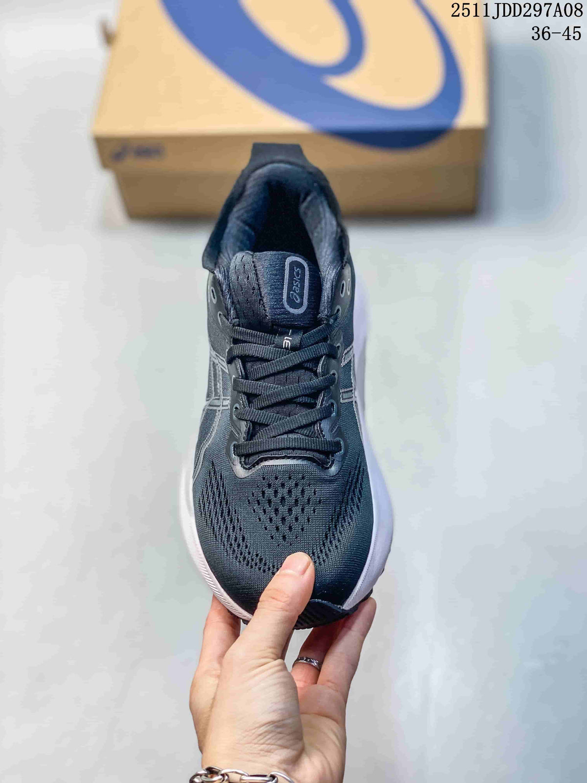 ASICS Running Shoes in Dark Gray and White