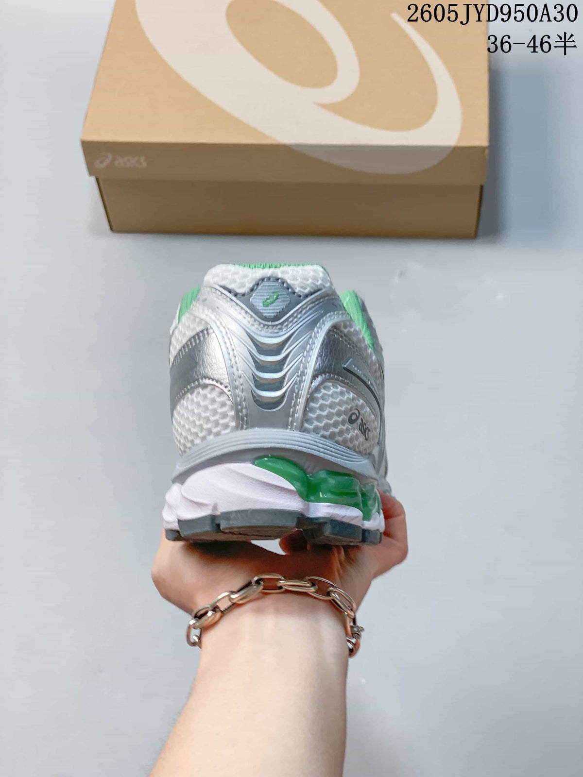 ASICS GEL-Kayano 12.1 Silver Green Running Sneakers