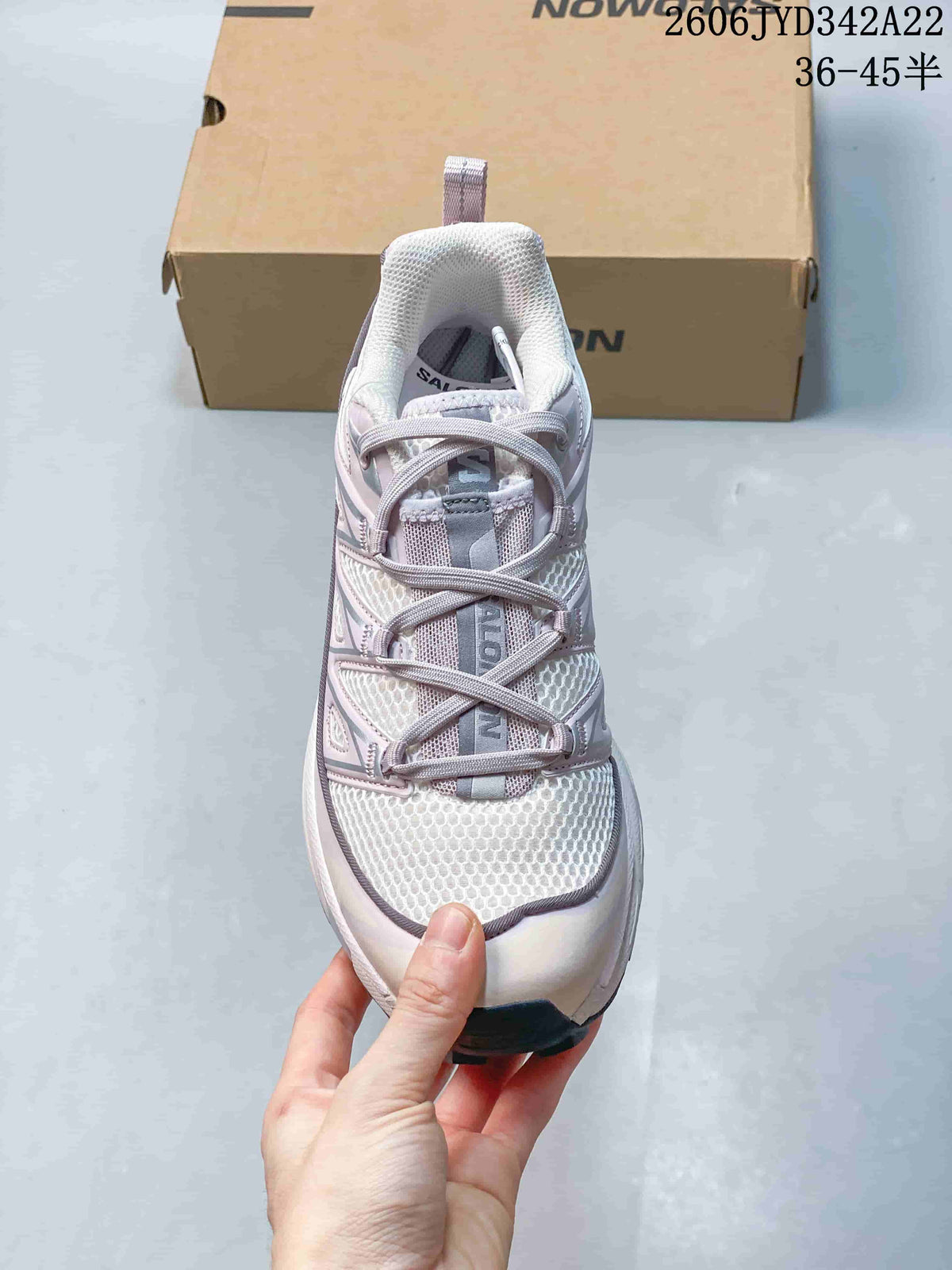 Salomon XT-6 Expanse Seasonal Sneakers, White and Lavender