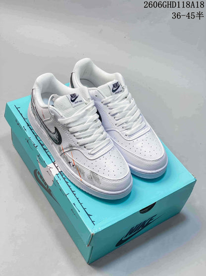 Nike Court Vision Low DIY White Custom Sneakers