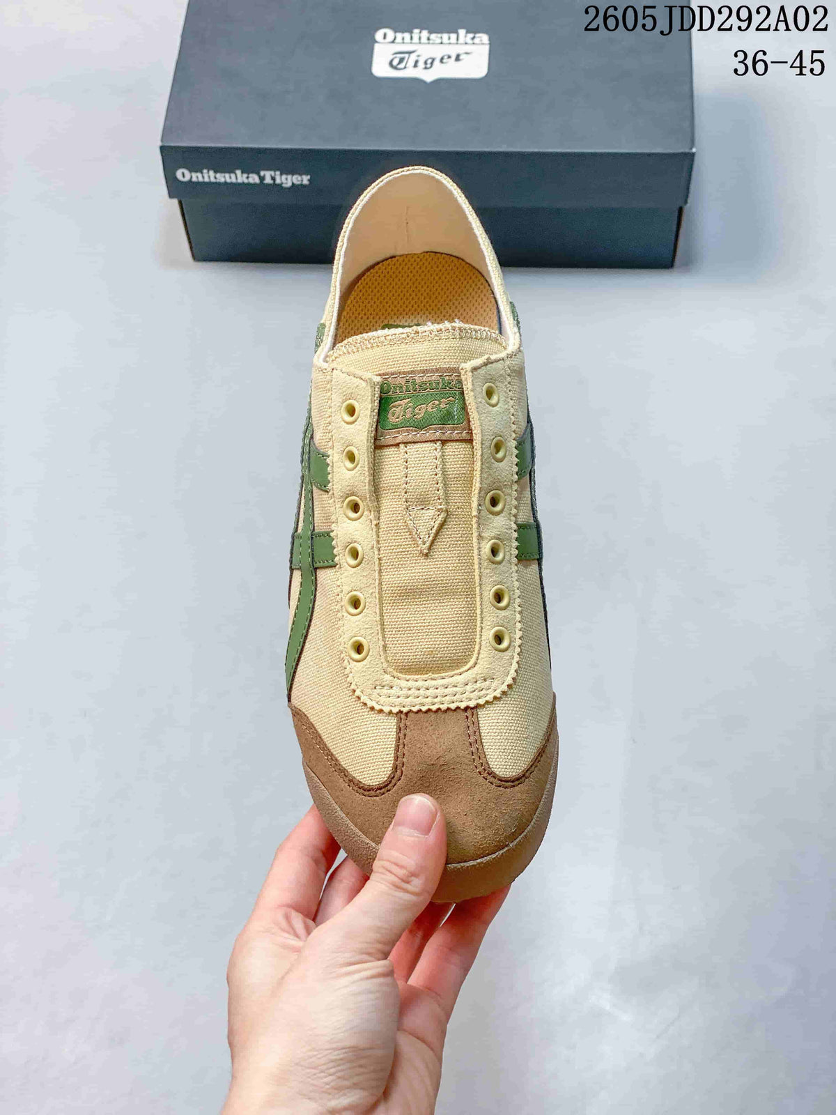 Onitsuka Tiger Mexico 66 Slip-On Sneakers Beige Green