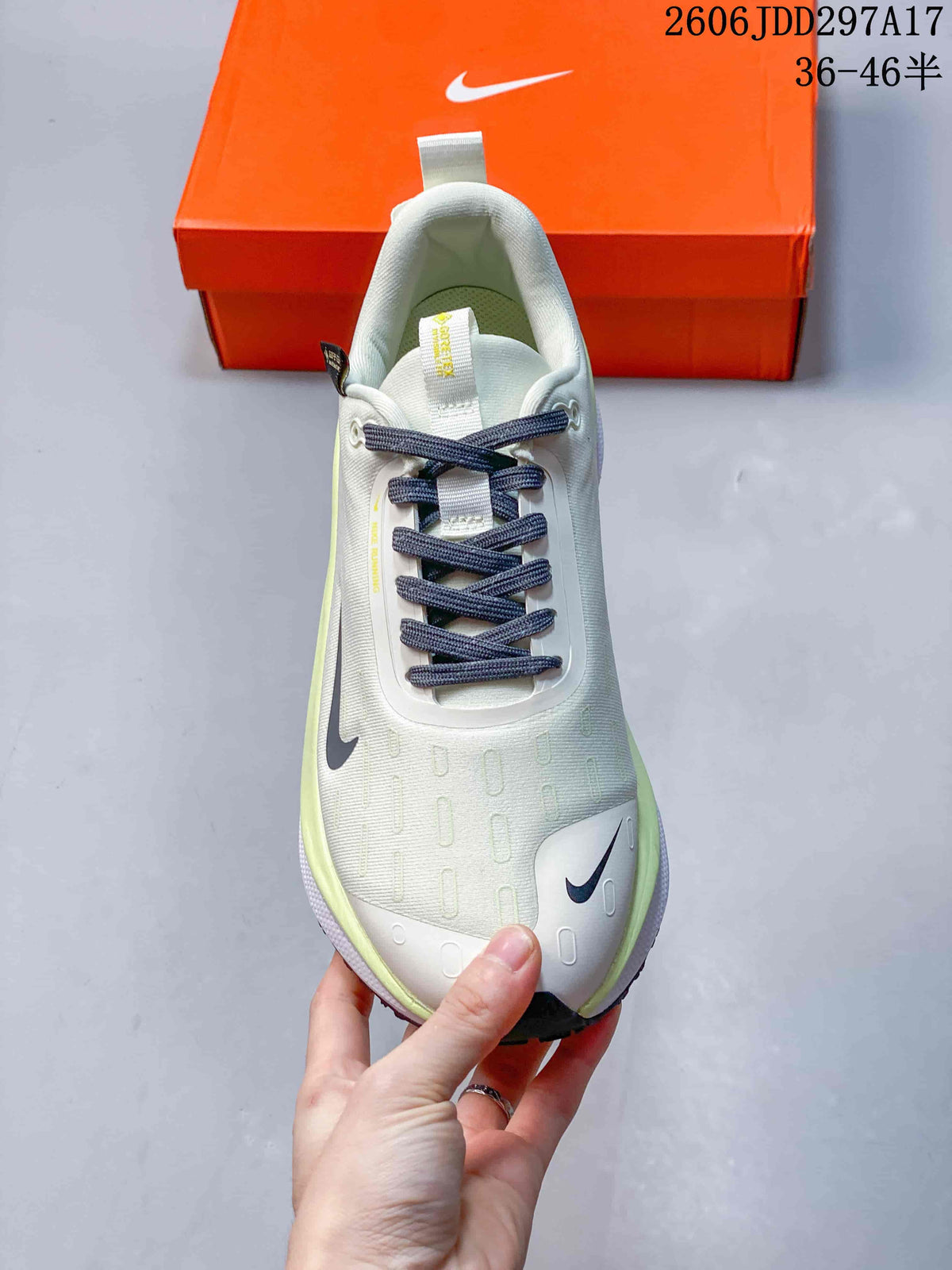 Nike InfinityRN 4 Running Shoes, White and Lime