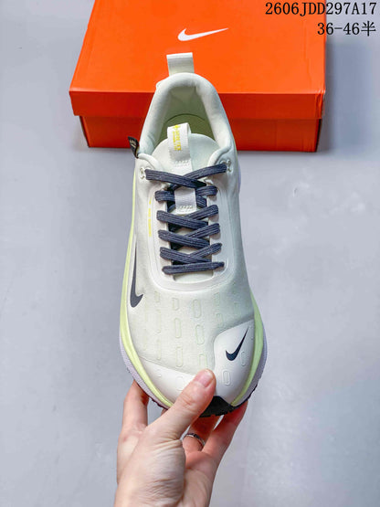 Nike InfinityRN 4 Running Shoes, White and Lime