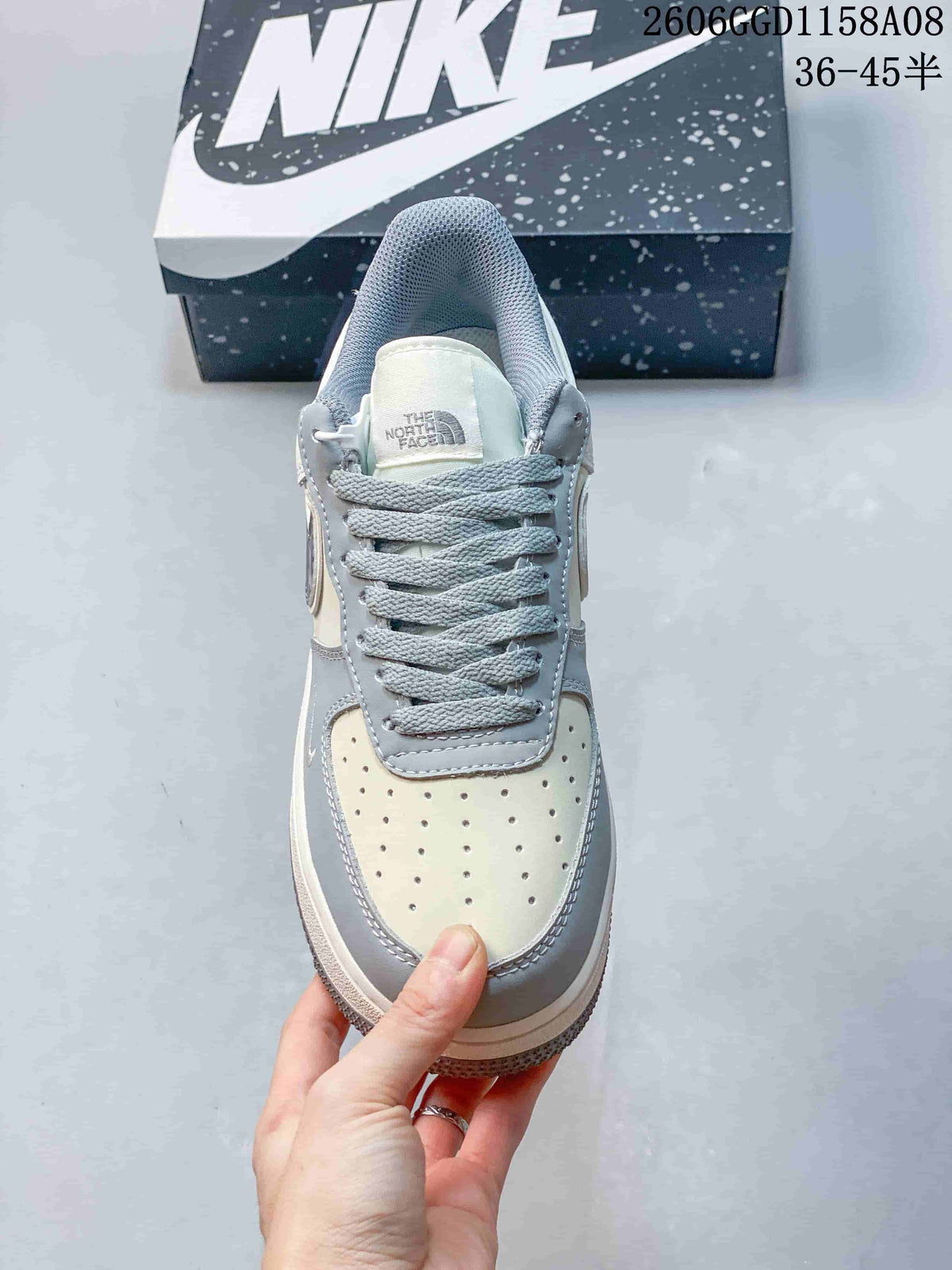 Nike Air Force 1 Low Sneakers in Cream and Gray
