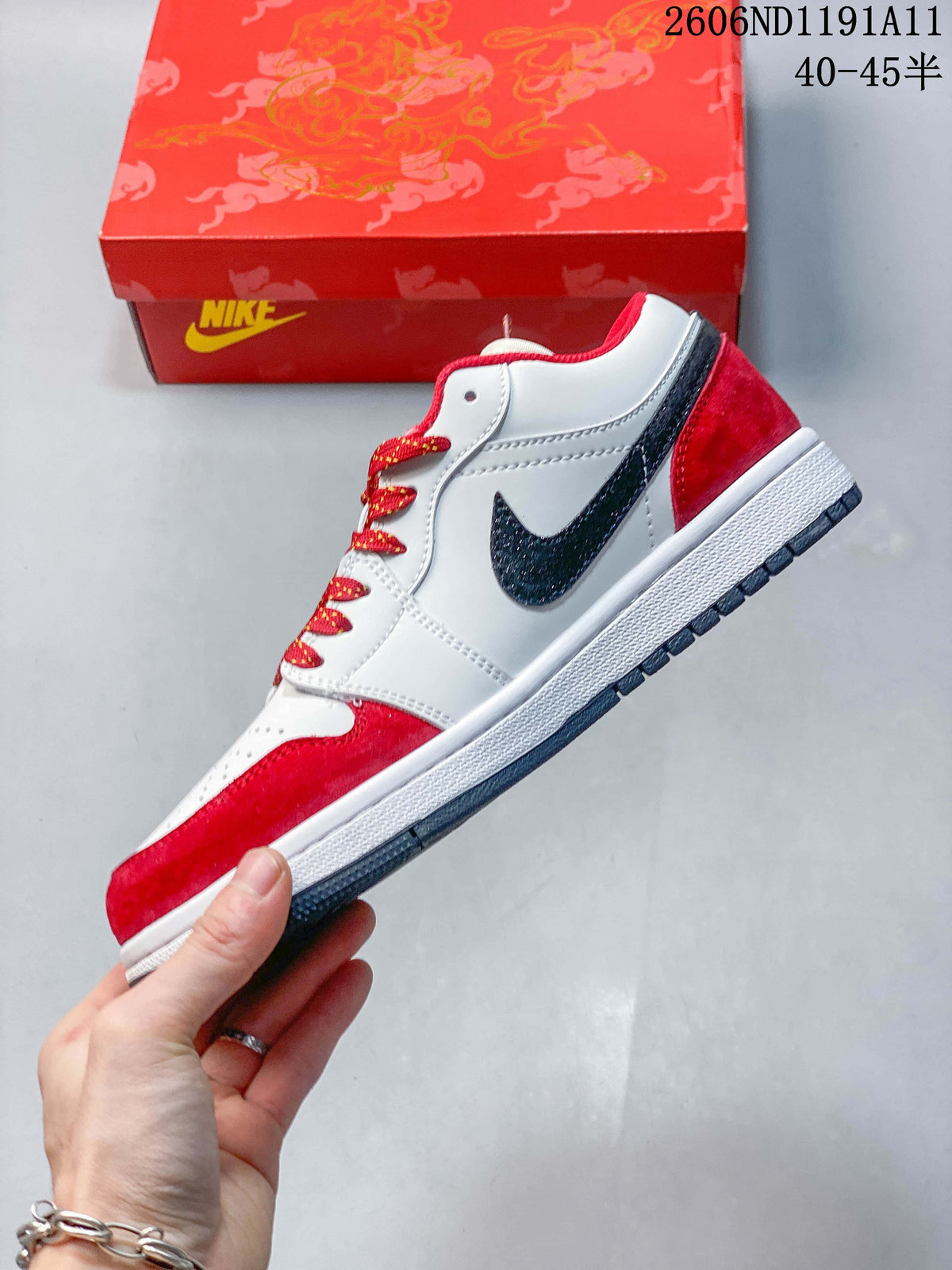 Nike Dunk Low Labubu-Inspired White Red Sneakers