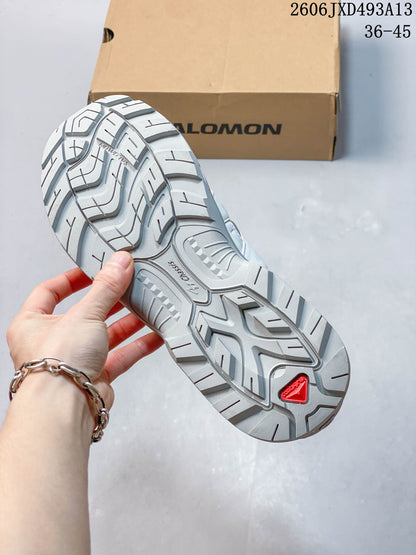 Salomon XA PRO 3D Low-Top Outdoor Sneakers in White and Grey