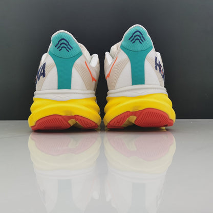 HOKA Clifton 9 Running Shoes in Cream and Yellow