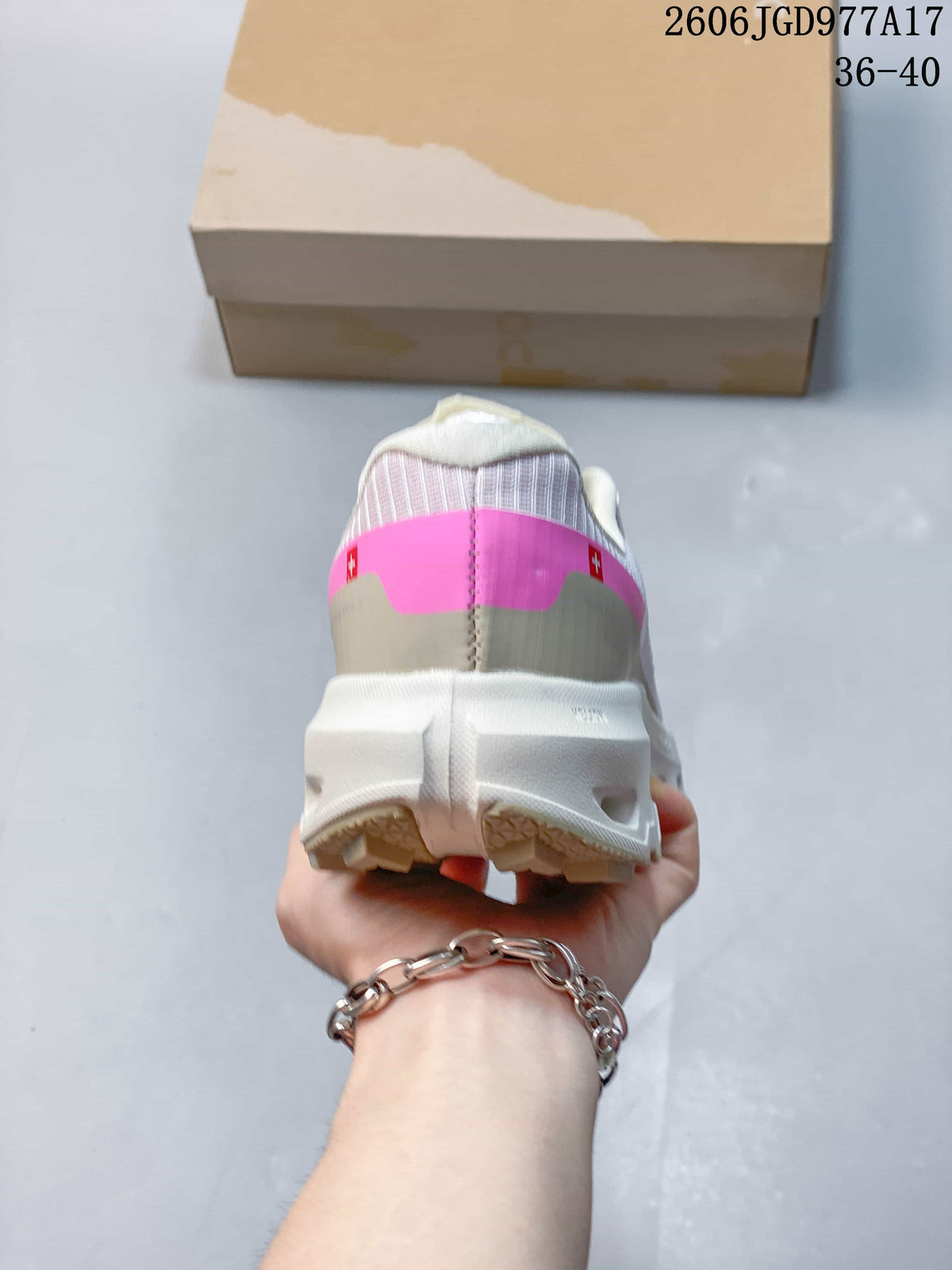 On Cloudvista 2 Trail Running Shoes, White and Pink