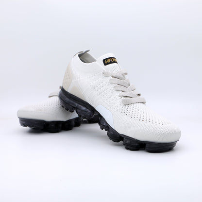 Nike Air VaporMax Flyknit White Gold Black Sneakers 942842-010
