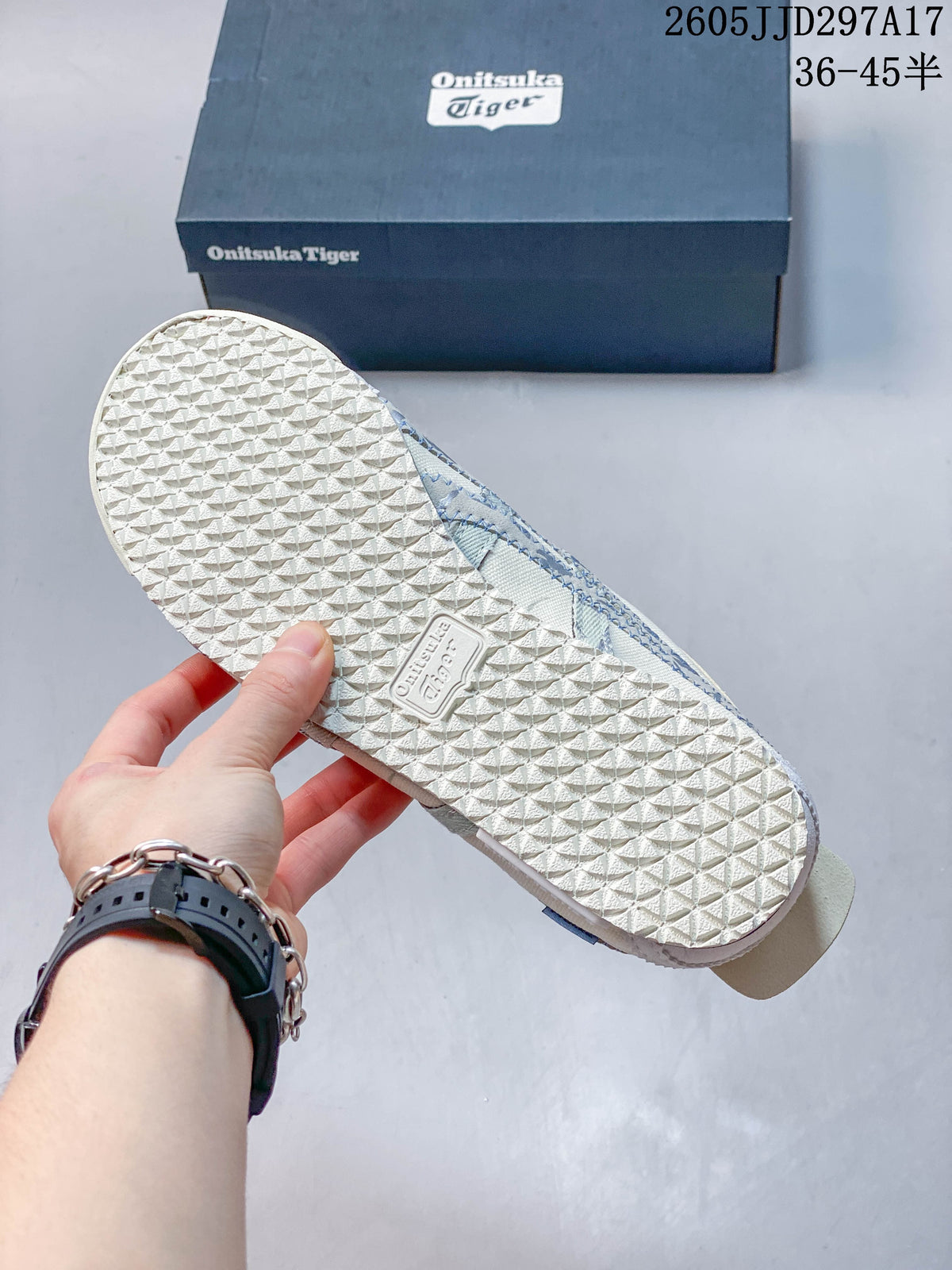Onitsuka Tiger Mexico 66 Deluxe Sneakers, Cream and Blue