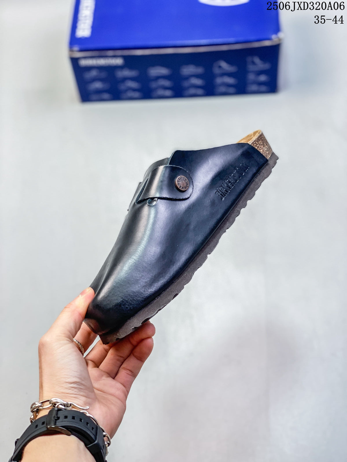 Birkenstock Boston-Style Black Buckle Clog