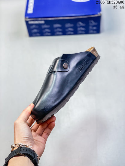 Birkenstock Boston-Style Black Buckle Clog