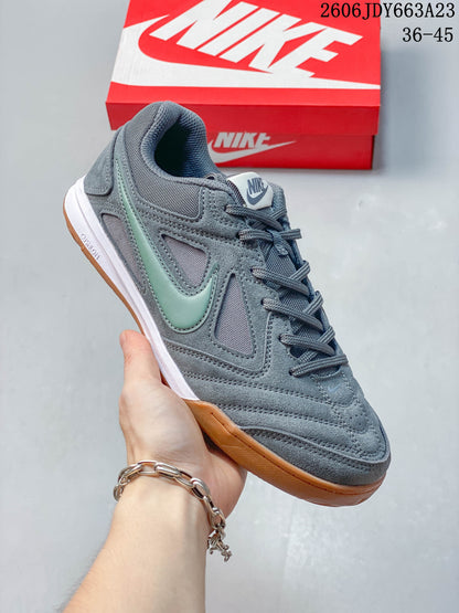 Nike Gato Low-Top Sneakers in Gray and Sage Green