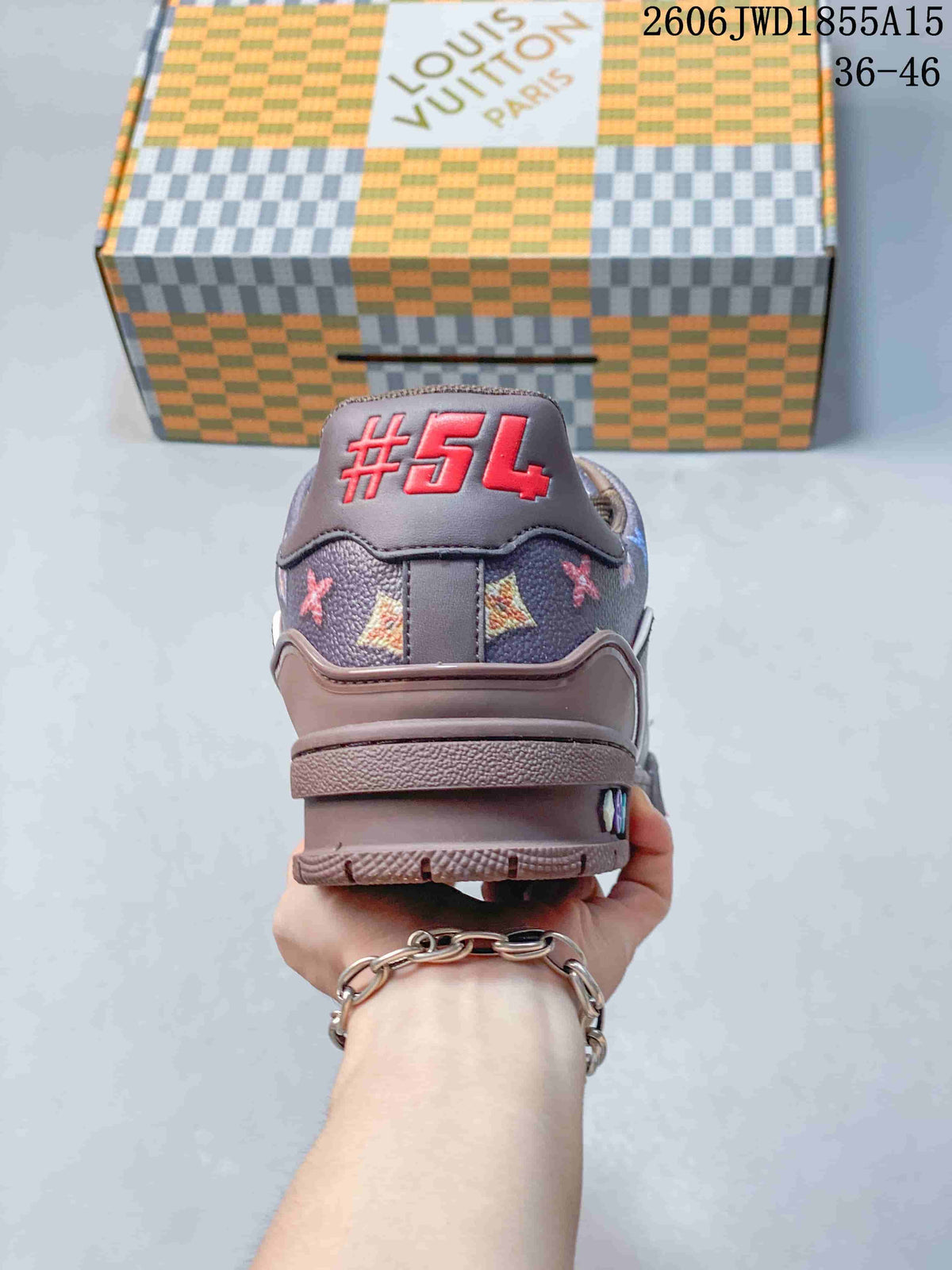 Louis Vuitton Trainer Low Sneakers in Taupe Multicolor TWD1855A15