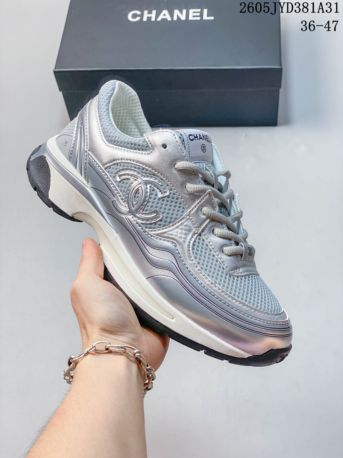 Chanel CC Chunky Sneakers in Mixed Metallic Colors G26U4372F